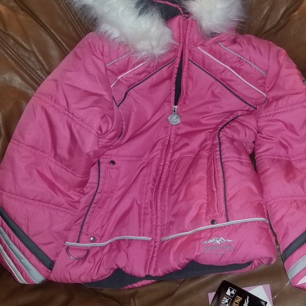 Pacific Trail pink puffer coat NWT M/5-6